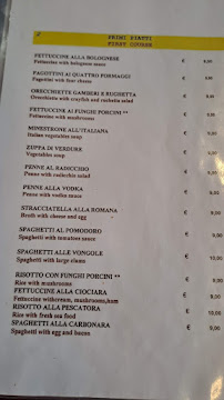 Restaurant I Buoni Amici Roma à Rome (la carte)