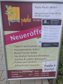 Menu / carte de Pasta Paolo à Eschborn