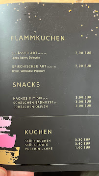 Menu du Café Alt-Zell à Zell