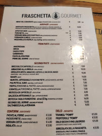 Fraschetta Gourmet à Rome menu