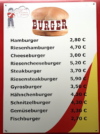 Snack Imbiss Meyer à Vechta (le menu)