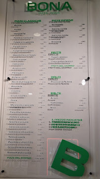 Menu / carte de BONA | Pizza Roma [Flaminia] à Rome