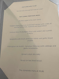 Menu du Ristorante L'Ancora della Tortuga à Monterosso al Mare