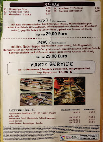 Menu / carte de Entenhaus - Imbiss & Lieferservice à Paderborn