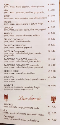 Menu / carte de Pizzeria Da Volpe à Altivole