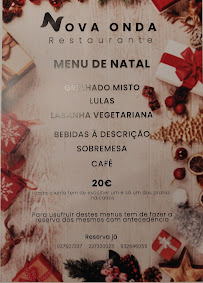 Carte du Restaurante Nova Onda à Espinho