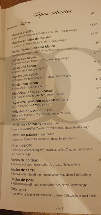 Restaurant espagnol Don Carlos à Bremen (la carte)