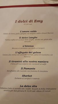 Restaurant Osteria del Vinacciolo à Alessandria (le menu)