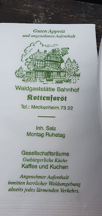 Waldgaststätte Bahnhof Kottenforst à Meckenheim carte