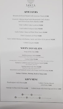 Carte du Vista Grill & Lounge à Porto Martins