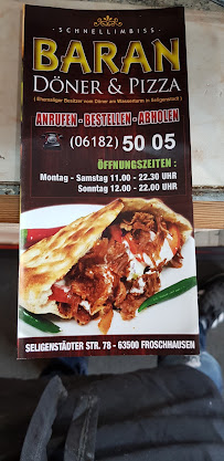 Baran Döner&Pizza à Seligenstadt carte