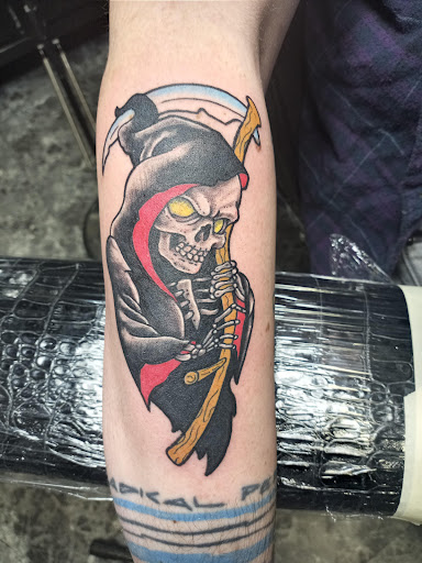 Explore small neck tattoo ideas, creative tattoo ideas in Kalamazoo, available at Justice Tattoo Studio