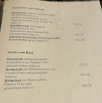 Menu / carte de Goldener Hirsch à Ladenburg