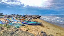 Foto von Bharathiyar Nagar Beach mit etwas sauber Sauberkeitsgrad