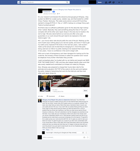 Auto Repair Shop «Stingray Auto Repair», reviews and photos, 22647 Redmond-Fall City Rd NE, Redmond, WA 98053, USA