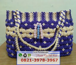 Pusat Tas Tali Kur Handmade, Motif Daun,Motif Halilintar, Motif Bunga Timbul photo