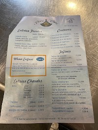Menu du Restaurant Blanc-Bleu à Annemasse