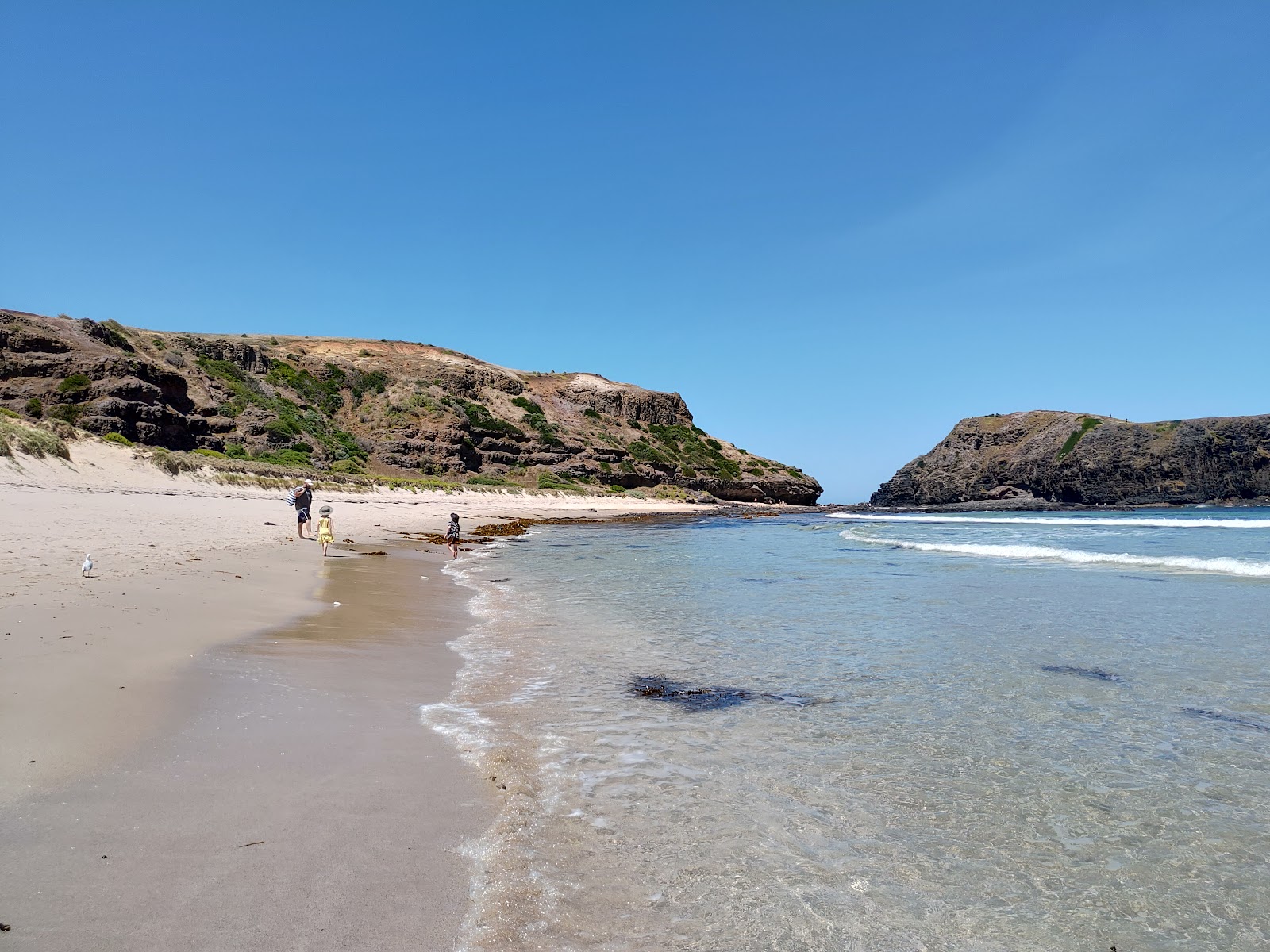 Fotografija Bushrangers Bay z svetel pesek površino