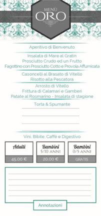 Menu / carte de Ristorante Lago Azzurro à Volpiano