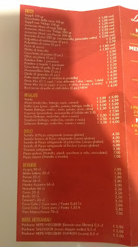 Carte du Chiam@Pizza monteverde à Rome