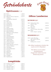 Menu du Haus Grebe à Ennepetal