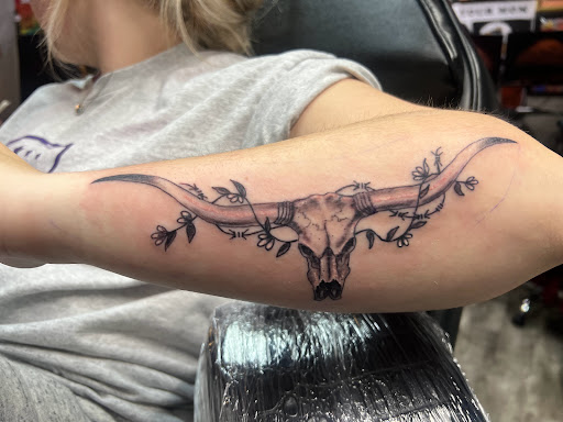 Explore name sleeve tattoo ideas, creative tattoo ideas in Linn Creek, available at Hillard Skillard Tattoos, LLC.