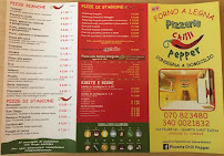 Menu du Pizzeria Chilli Pepper à Quartu Sant'Elena