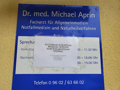 Dr. med. Michael Aprin Marktpl. 2, 92711 Parkstein, Deutschland