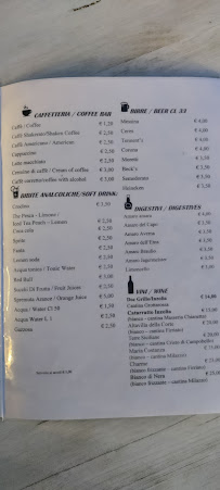 Carte du Acanthus ristobar scala dei turchi à Realmonte