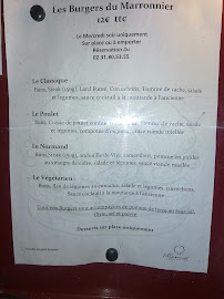 Restaurant français Restaurant Le Marronnier - Caen à Amayé-sur-Orne (le menu)