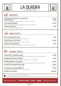LA QUADRA à Tarquinia menu