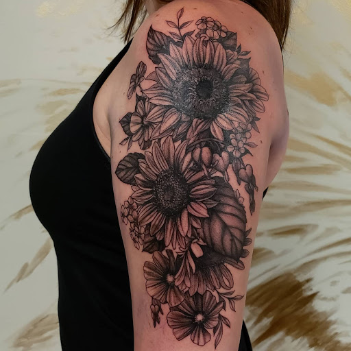 Explore feminine hand tattoo ideas, creative tattoo ideas in Manchester, available at Neon Lady Tattoo Studio and Art Gallery