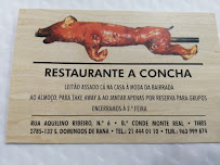 Menu du A Concha de Tires à São Domingos de Rana