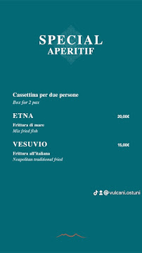 Restauration rapide Vulcani à Ostuni (le menu)