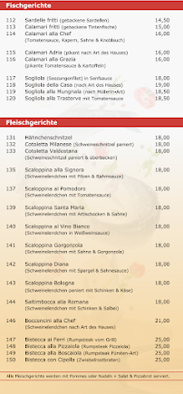 Pizzeria Roma à Heidenheim carte