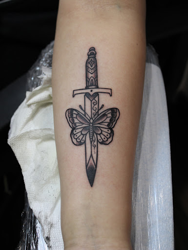 Explore linework tattoos ideas, creative tattoo ideas in Woodhaven, available at 94 Ink Tattoos