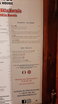 Carte du Keller Steak House à Bormio