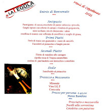 Carte du La Tegola Ristorante Pizzeria à Nicolosi