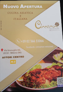 Cinnamon Restaurant & CATERING - Cucina Tipica Srilanka Milano à Milan menu