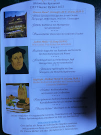 Historisches Restaurant Vincenz Richter à Meissen menu