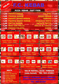 Menu du Star Pizzeria Kebab à Florence