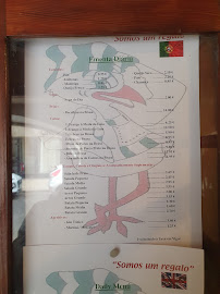 Menu du Somos Um Regalo à Cascais