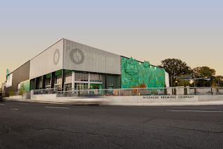Brewing tanks in a taproom