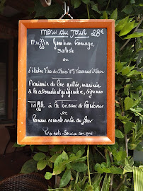 Menu du Café de France à Grimaud