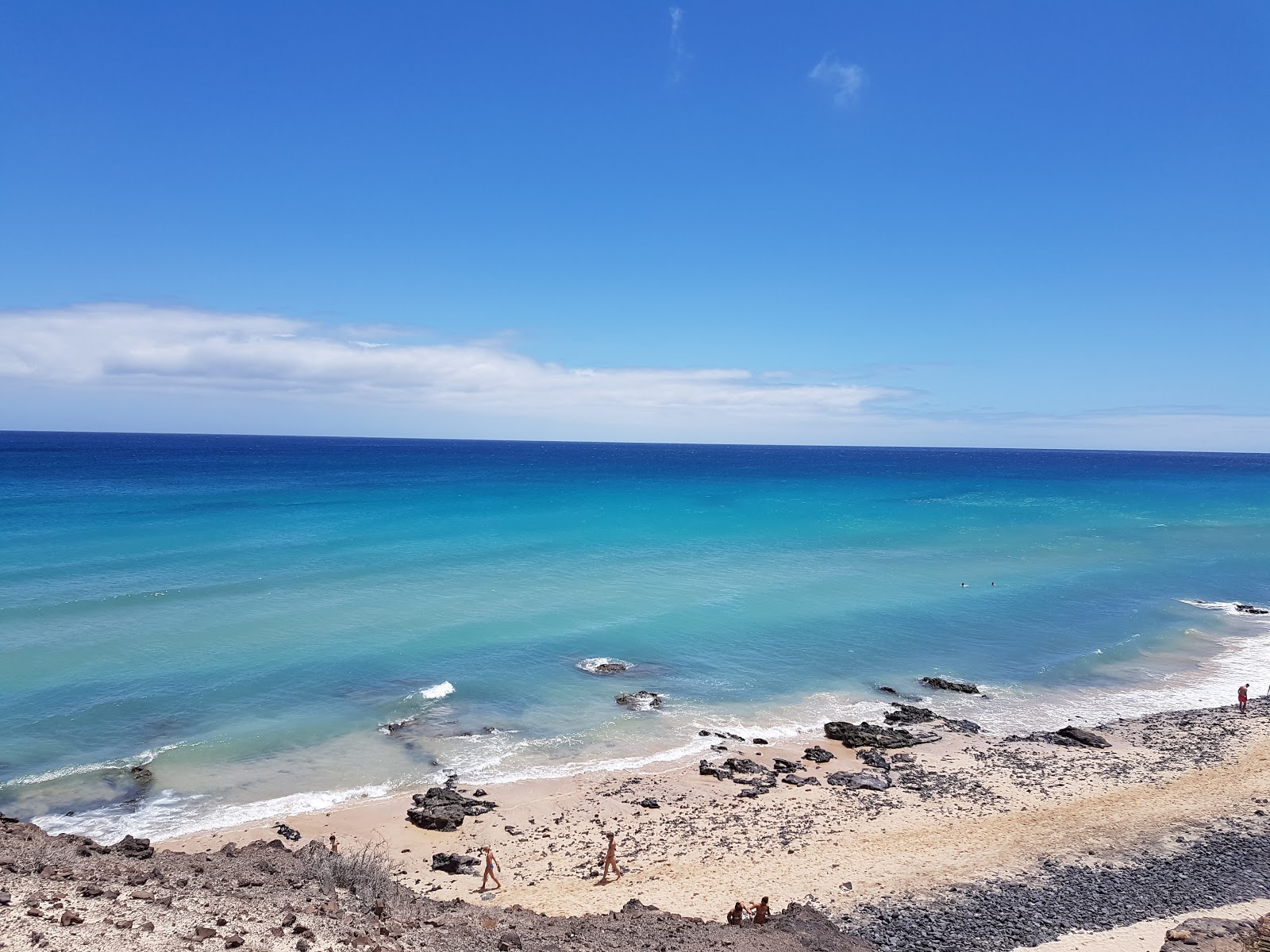 Foto di Playa de Butihondo con una superficie del sabbia beige