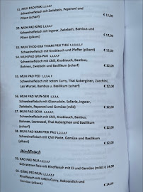 Menu du thaifood by touchcha à Ilvesheim