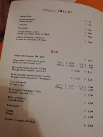 Restaurant italien RIstorante Pizzeria, Bar Al Pergolato à Arcidosso (la carte)