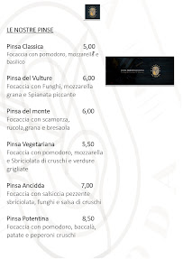 Menu / carte de Cantina Ancidda à Potenza