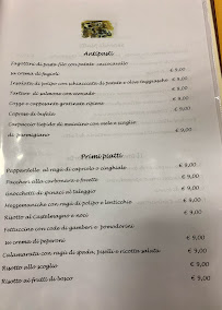 Menu / carte de Ristorante Mare Nero à Turate