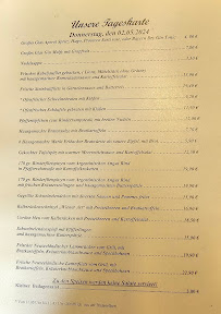 Menu du Landgasthof Zum Roß à Markt Erlbach